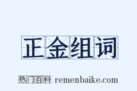 正金组词是什么意思的图片